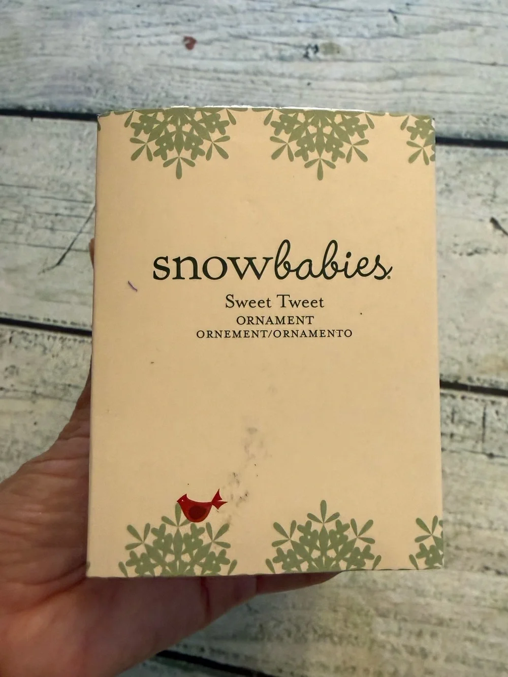 2017 Dept 56 Snowbabies sweet tweet ceramic ornament.